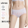 ubras【莫代尔】高弹织带女士内裤女舒适透气抗菌裆中腰三角裤 3条装 粉末蓝色+浅桃粉色+瓷月几色 3条 M 实拍图