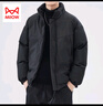猫人（MiiOW）美式简约男士棉衣秋冬新款休闲棉服潮牌百搭面包服保暖棉袄子外套 黑色 XL 实拍图