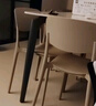 塑料椅子家用加厚北欧餐厅靠背椅餐桌商用餐椅现代简约舒适凳子 加厚款烟灰色 1把装 实拍图