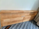起凤广东佛山家具床实木床橡胶木现代北欧双人床主卧原木床简约风木床 原木色硬靠款+20cm弹簧垫 1200mm*2000mm  框架结构 实拍图