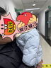 迷你巴拉【轻暖绒】羽绒连体衣男女童宝宝儿童蛋形保暖萌趣冬季 冰蓝80934 66 实拍图