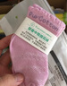 全棉时代儿童袜子婴儿棉袜宝宝新生儿地板袜男女童中长筒袜春夏秋冬 3双装 【中筒】丁香紫+浅粉+白 3双 6-12月 （9.5cm） 实拍图