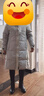 黑冰24新款户外女款连帽中长款鸭绒羽绒服冬季防风保暖羽绒服D 灰白 S 实拍图