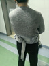 百图betu女装冬季新款毛衣假两件撞色领下摆开叉设计毛衣2410T34 灰色 L 实拍图
