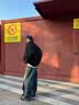 雄俑bomber飞行夹克男秋冬加厚硬汉美式棉衣外套男工装短款夹棉服男 5335黑色 常规 XL 【120-140斤】 实拍图