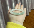 红酥手天山翠玉手镯圆条飘绿雪翠玉镯子附证书 59-60mm 实拍图
