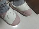 乐拖侧脸熊 棉拖鞋女秋冬季防水保暖厚底棉鞋情侣居家拖鞋 粉色36-37 实拍图