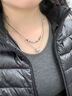 伊灿双层叠戴水钻吊坠毛衣链女小众复古高级感项链2025年新爆款款颈链 双层叠戴水钻吊坠毛衣链【银色】 实拍图