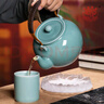 龙泉青瓷功夫茶具高档提梁壶套装家用客厅待客泡茶陶瓷凉茶壶喝茶杯轻奢 天青一壶6杯套装 实拍图