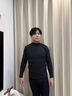 浪莎恒温37℃双面德绒中低领发热恒温保暖内衣男士加绒加厚套装秋衣秋 德绒-中领黑色[上衣加裤子] XL [建议130-150斤] 实拍图