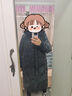 艾莱依羽绒服女温暖连帽加厚长款休闲廓形鸭绒保暖冬外套 炭黑M 实拍图