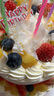 曼恒水果新鲜祝寿蛋糕生日同城配送当天配送定制新鲜蛋糕送爸妈长辈 U款双层水果蛋糕 8英寸(适合2-4人) 实拍图
