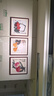 紫腾随轩齐白石装饰画新中式客厅背景墙面挂画卧室饭厅餐厅水墨虾壁画 寿桃A款 50*50cm红木色实木框 实拍图