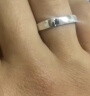 DR钻石对戒情侣铂金结婚纪念礼物 FOREVER10%先生 【黑钻】单男戒-PT950铂金 实拍图