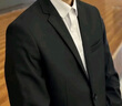 罗蒙（ROMON）西服套装男士小西装外套职业正装修身休闲伴郎服 藏青色5XL 实拍图