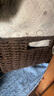 可定制收纳筐藤编草编日式大号收纳盒玩具书本小号收纳篮衣服收纳 咖色 两扣手大号 41*29*20 CM 实拍图