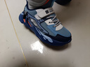 鸿星童尓克断码童鞋男童运动鞋皮面防水春秋季新款儿子女孩跑步鞋中大童 1876牛仔蓝双网 34 实拍图