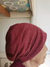 昙蓓漫老年人睡觉帽子女薄款奶奶不压发睡帽男士睡眠化疗光头晚上睡觉戴 FS字母【红色】 均码/无压感/舒适不勒头 实拍图