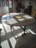 依恋达可折叠餐桌家用吃饭桌子圆形可移动大圆桌仿大理石折叠款餐厅餐桌 1.6+转盘【白理石10-12人】 实拍图