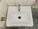 阔宅小户型简易洗手盆套装陶瓷洗脸盆柜组合家用卫生间洗漱台池挂墙阳 B款43x36cm盆+支架+龙头套装 实拍图