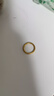 中国黄金（CHINA GOLD）紫荆花戒指女新款足金古法黄金樱花戒指素圈生日送女朋友礼物老婆 13号 约1g 实拍图