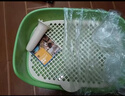 HKML狗狗厕所小型犬专用宠物用品狗便盆尿盆鹦鹉站架喂食排便桌面训练 牛油果小号：40x30x11cm 实拍图