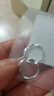 PWL999足银养耳洞耳钉女素圈小耳环睡觉不用摘耳圈耳扣耳骨钉银耳饰 1.6cm耳圈一对【通体999足银】 实拍图