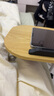 哈骆顿（HALODN）升降电脑桌可移动床边桌书桌床边学习桌子懒人书桌简易折叠小桌子 白架-原木色28*45-高45*80 可倾斜折叠（京速发98%次日到） 实拍图