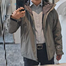 黑冰男士连帽棉服秋冬防风保暖轻量夹克Primaloft户外运动棉服 深卡其绿 L 实拍图