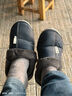 洁丽雅老人防水棉拖鞋男士冬季中老年居家室内加绒保暖防滑全包跟棉鞋女 深蓝【升级款】 42-43 (适合41-42码) 实拍图