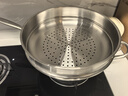 传世家徽（Muceski）不粘锅炒锅316L不锈钢锅炒菜锅具少油烟平底炒锅燃气灶电磁炉通用 36cm双面蜂窝纹+不锈钢蒸笼 36cm 实拍图
