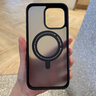 牛膜皇 苹果手机壳iPhone13/14plus支点壳充电支架防摔气囊保护高端透明 【360°旋转-酷炫黑】冰环支架丨强磁吸附 iPhone 13 Pro Max 实拍图