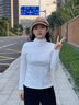 真维斯（JEANSWEST）长袖t恤打底衫女装秋冬季新款双面绒上衣服立领保暖衣纯色内搭女 黑色 小复古故事_K_左领角 M 实拍图