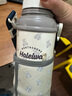 HALEIWA HAPPY MARKET保温杯直饮不锈钢宝宝儿童水杯幼儿园大容量吸管杯小学 灰紫色字母熊一杯三盖600ml 实拍图