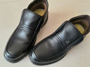 意尔康男鞋 皮鞋男冬季新款牛皮加绒加厚保暖棉鞋高帮套脚中老年爸爸鞋 黑色 40 实拍图