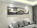 墨派（Mopai）现代轻奢客厅沙发背景墙装饰画2025新款叠加画极简高级感挂画 光之魅影 240x65cm(适合3.5米沙发)晶瓷 实拍图