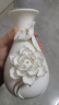 东方泥土高档描金陶瓷花瓶轻奢摆件 客厅餐桌插花家居新中式白色干花瓷器 描金花瓶（荷花） 实拍图