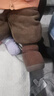 灯芯绒儿童雪地靴新款冬季加绒加厚底靴子男女简约瓷砖隔凉冬棉鞋 棕色 140mm适合脚长12.1-13.1cm 实拍图