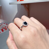 廷亮1.2ct斯里兰卡天然蓝宝石戒指女18k金镶钻石彩宝戒指 定制 实拍图