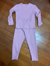 family by gb3096好孩子儿童保暖内衣套装双面磨毛羊绒蚕丝秋衣秋裤中大童睡衣 紫色3098 常规 春秋款 120 加大1码拍 实拍图