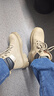 真维斯（Jeanswest）马丁靴男靴户外2024秋冬季高帮潮靴子男士耐磨工装靴男 卡其色 40 实拍图