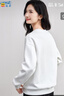 真维斯（JEANSWEST）圆领卫衣女春夏2025小个子宽松简约百搭长袖女装上衣白色2XL 实拍图
