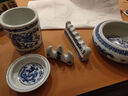 玉水湖 洗毛笔文房四宝洗笔缸笔架山套装笔山书法笔搁摆件笔筒毛笔筒架子用品洗陶瓷笔架搁挂毛笔墨池 大号青花陶瓷【6件套】 实拍图