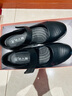 老人头女鞋秋冬季新款轻便舒适软底女皮鞋平跟防滑浅口休闲妈妈鞋母亲节 黑色 37 实拍图
