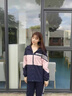 WASSUP JOYZON春秋新款品牌运动套装女宽松大码加绒学生青年休闲跑步服两件套潮 粉蓝色（春秋款两件套） XL（建议135-150斤） 实拍图