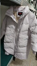 雪中飞秋冬新款百搭可拆卸连帽分格充绒女士长款加厚连帽羽绒服 米白|8011 XS 155/80A 实拍图