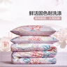 富安娜（FUANNA）家纺 圣之花床上四件套纯棉床品套件双人床单被套（优选） 【40支斜纹】圣之花-雀翎阁 1.8米床 床单款 （被套230*229cm） 实拍图