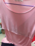 米度丽哺乳衣外出春夏大码T恤产后喂奶衣长袖月子服夏季哺乳装背心上衣 短袖-粉红色   M码 实拍图