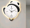 好久不见熊猫钟表客厅挂钟网红挂墙创意时钟壁灯现代简约发光家用挂表 实拍图