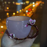 陶羽琉璃手把杯创意手工制作咖啡杯办公杯家用高端轻奢茶杯个人专用杯 琉璃杯-兰花 实拍图